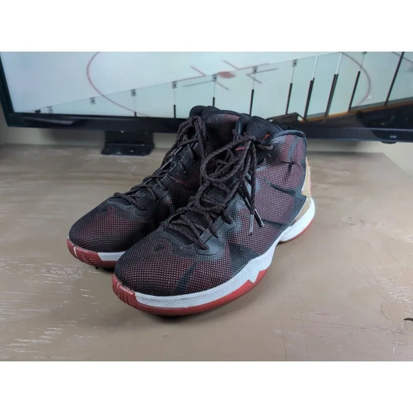 Nike Mens Air Jordan Super Fly 4 849364-002 Black Basketball Shoes Sneakers M 10 - Picture 1 of 11